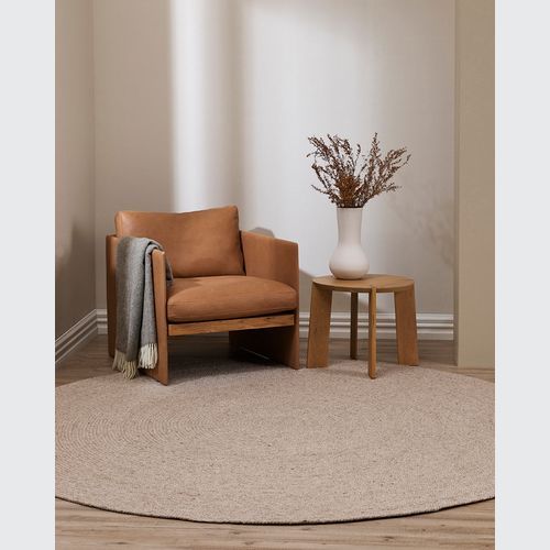Baya Tairua Handbraided Circular Rug - Natural/Straw