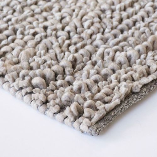 Baya Wanaka Handwoven Loop and Cut Pile Rug - Light Grey