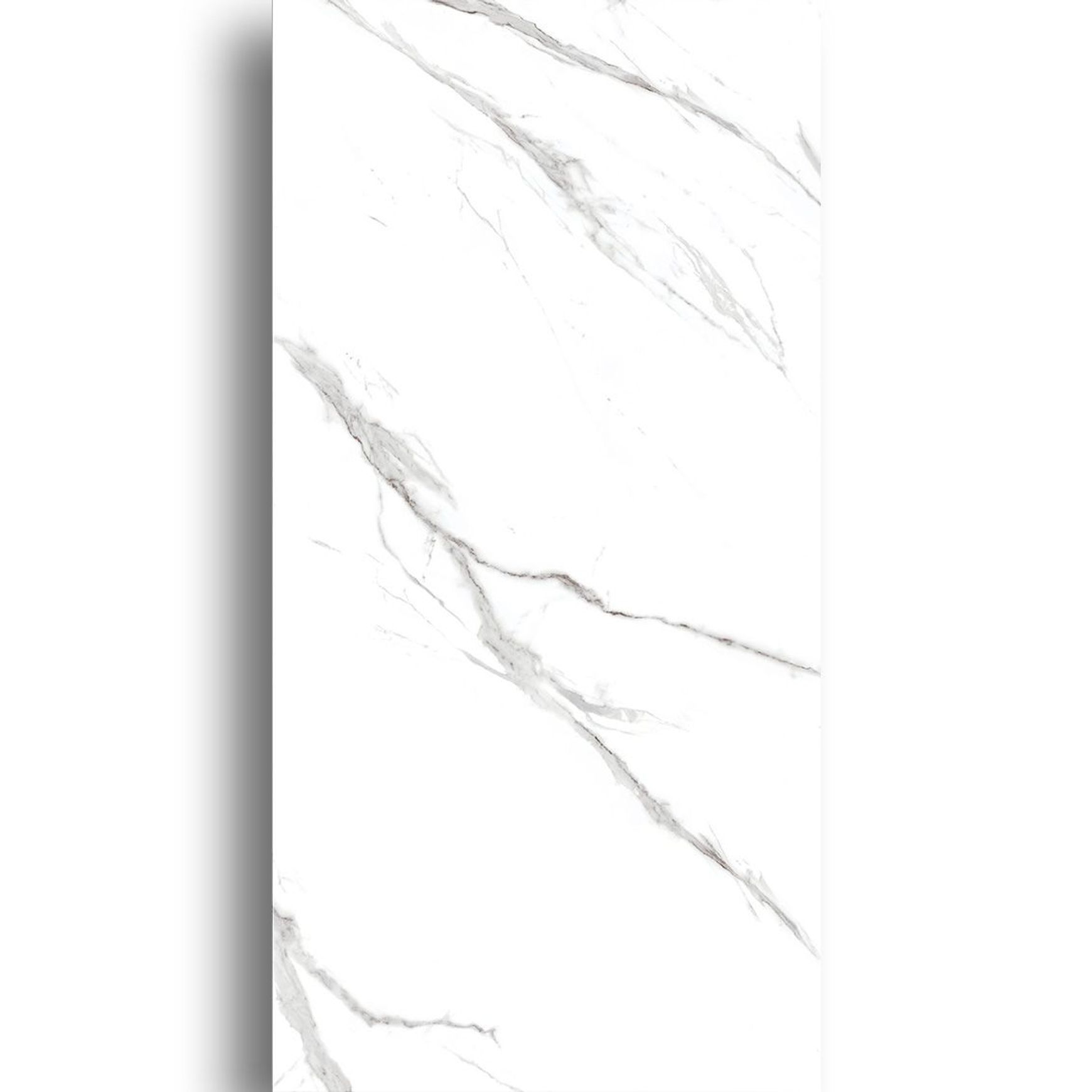 Carrara White Polished Porcelain Tile 900x1800