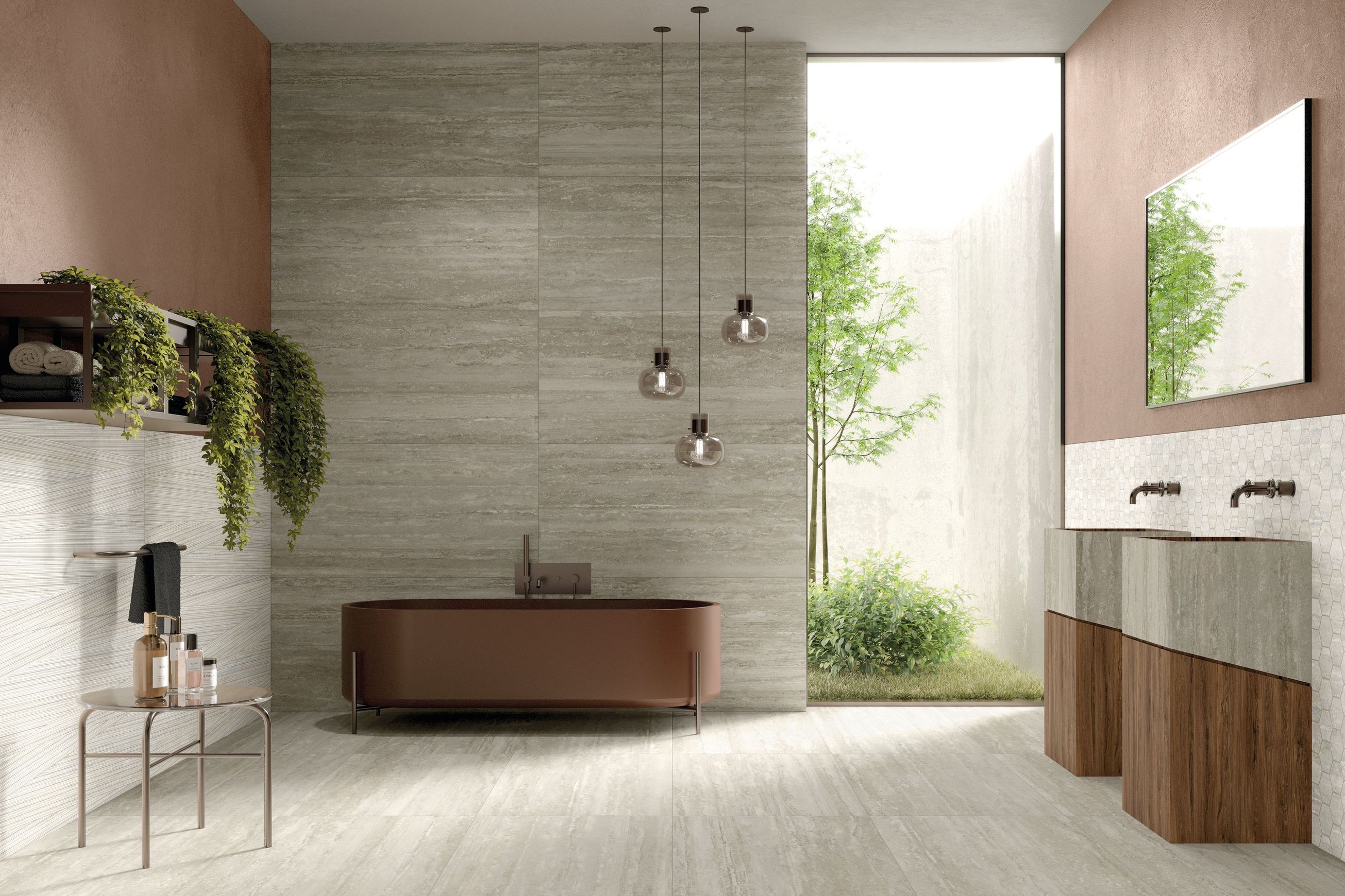 Travertino Vein Cut by MGM | European Porcelain
