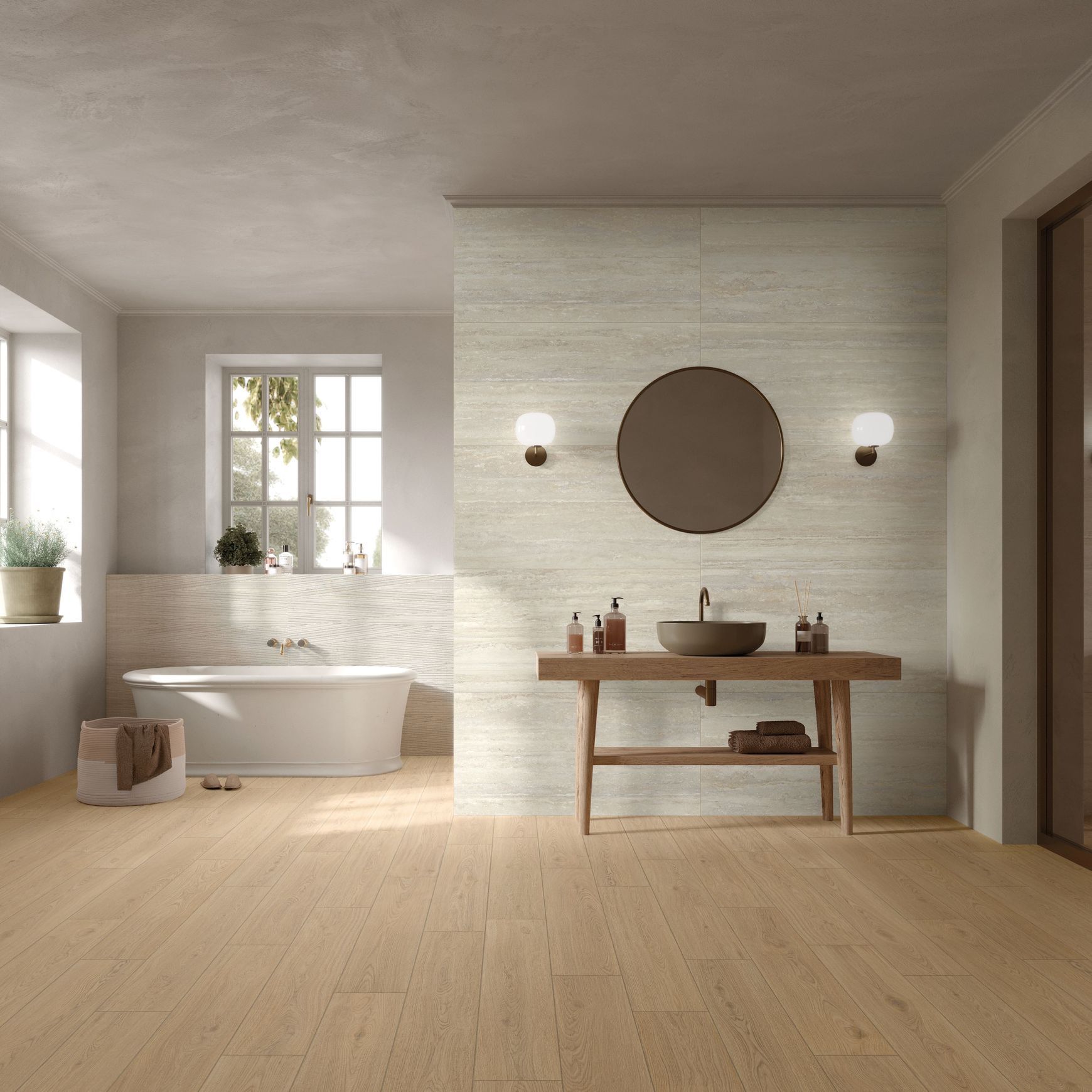 Travertino Vein Cut by MGM | European Porcelain
