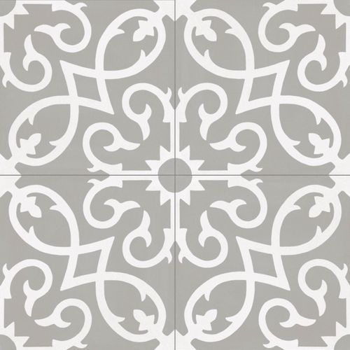 Contrasti Floral Grigio Pattern Porcelain Tile