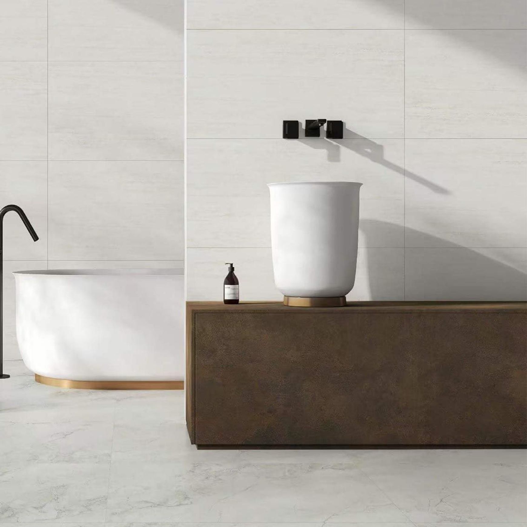Travertine Natural Light Cream  600x1200