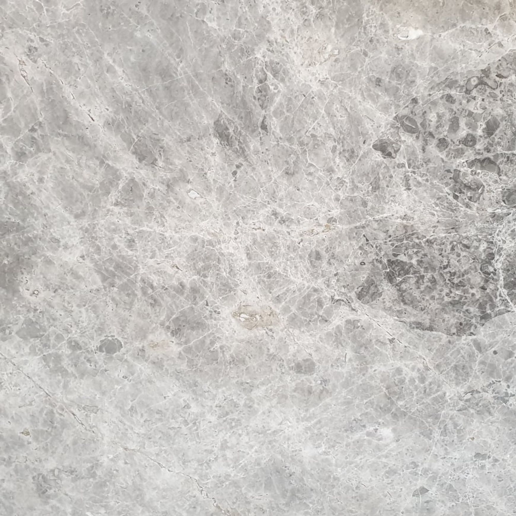 15mm Tundra Blue Marble Tiles - Honed & Filled