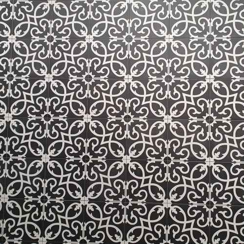 Contrasti Floral Noir Pattern Porcelain Tile