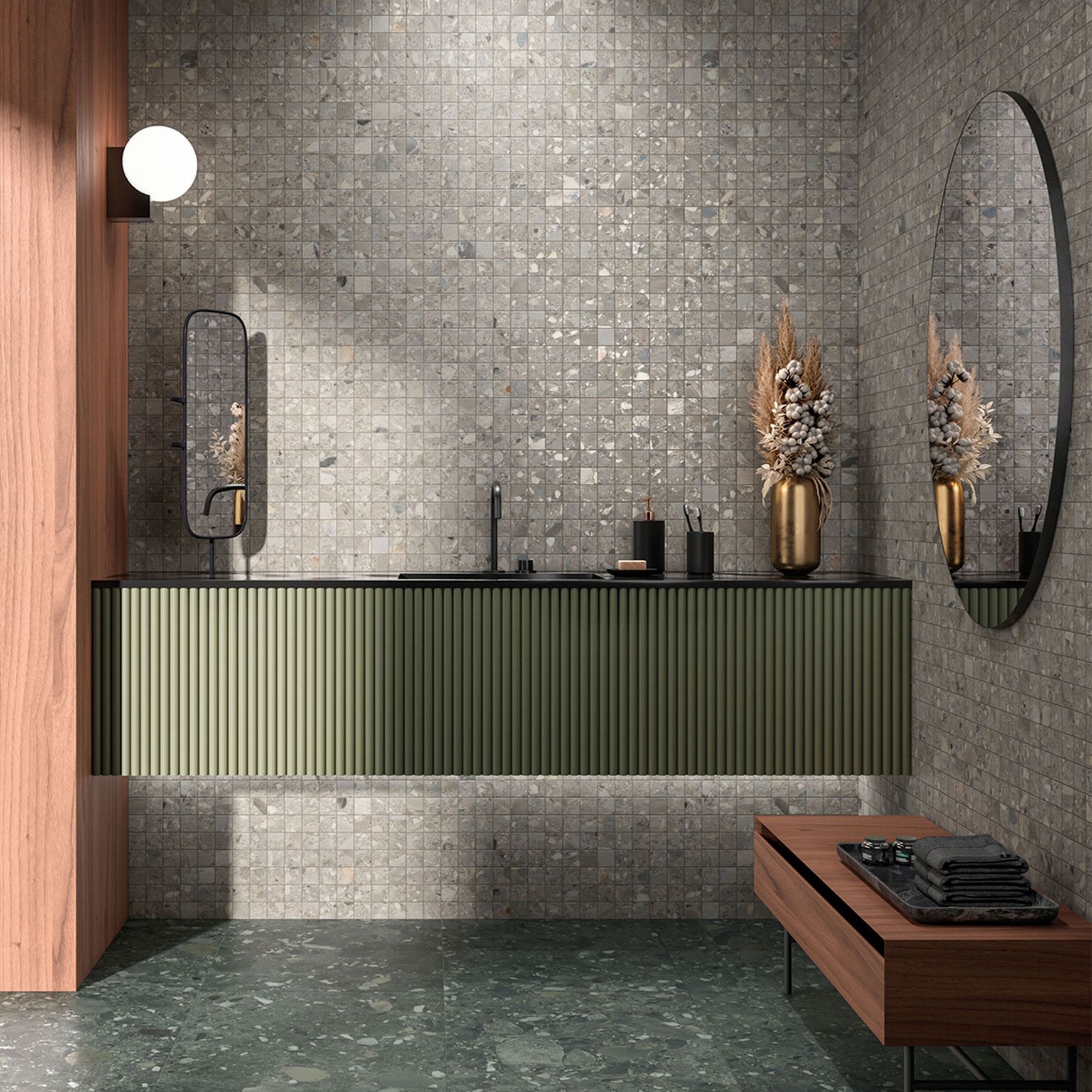 Ceppo Verde Stone Look Porcelain Tiles