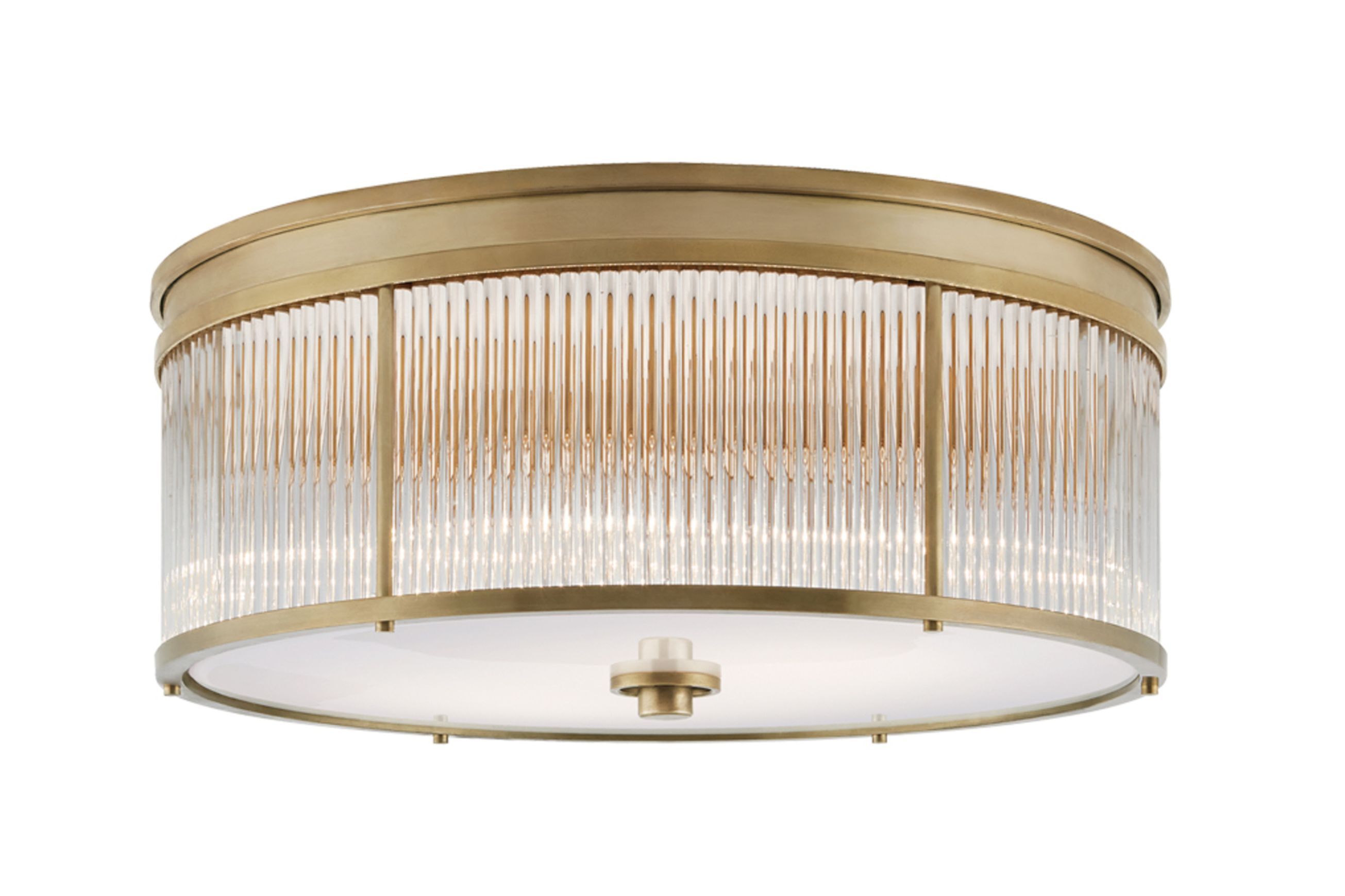Allen Large Round Flush Mount – Brass