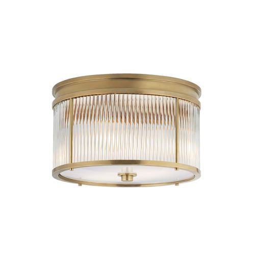 Allen Medium Round Flush Mount – Brass