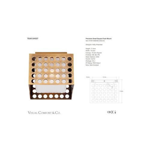 Kelly Wearstler Precision Small Square Flush Mount