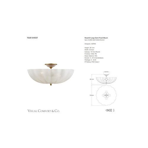 Visual Comfort AERIN Rosehill Large Flush Mount