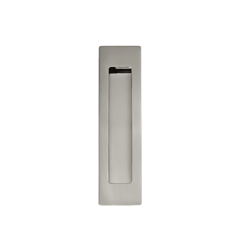 Flush Pull 126mm x 42mm Satin Nickel