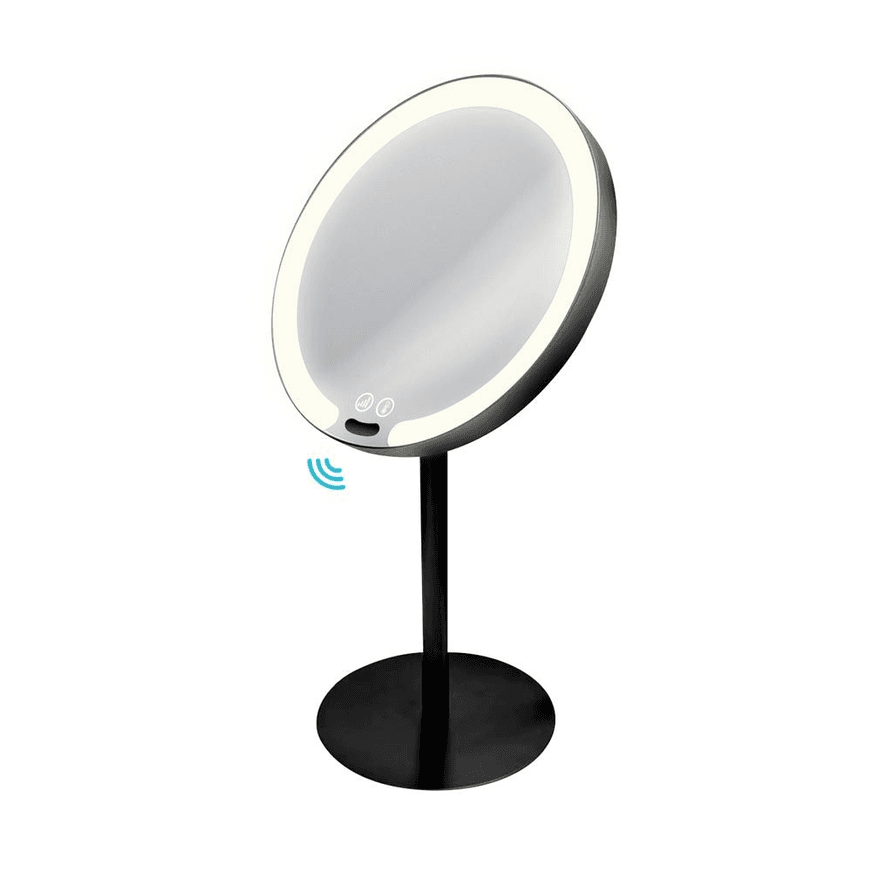 Tabletop Magnifying Sensor LED Mirror - Black
