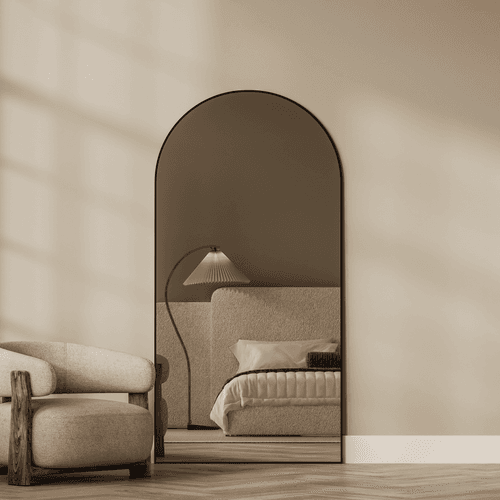 Noir Black Arch Mirror | 2000 x 1000