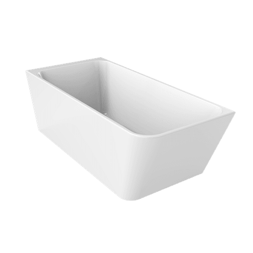 Tilt LH Corner Bath 1700mm Gloss White Acrylic