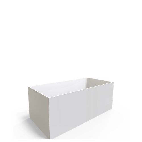 Unika Square Slim Edge W/ Overflow Bath Tub