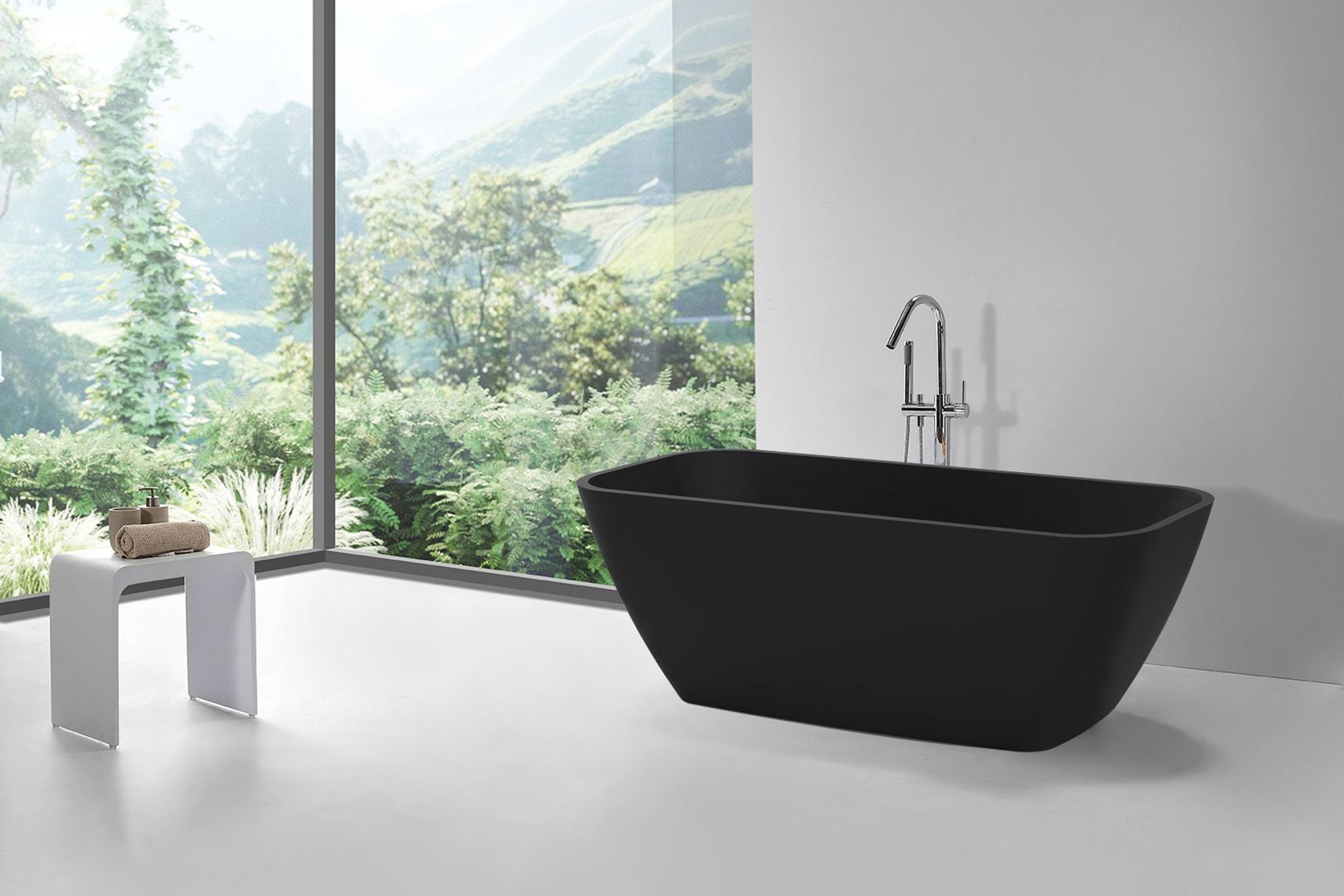 B037 Modern Angular Hugi Bath 1705mm