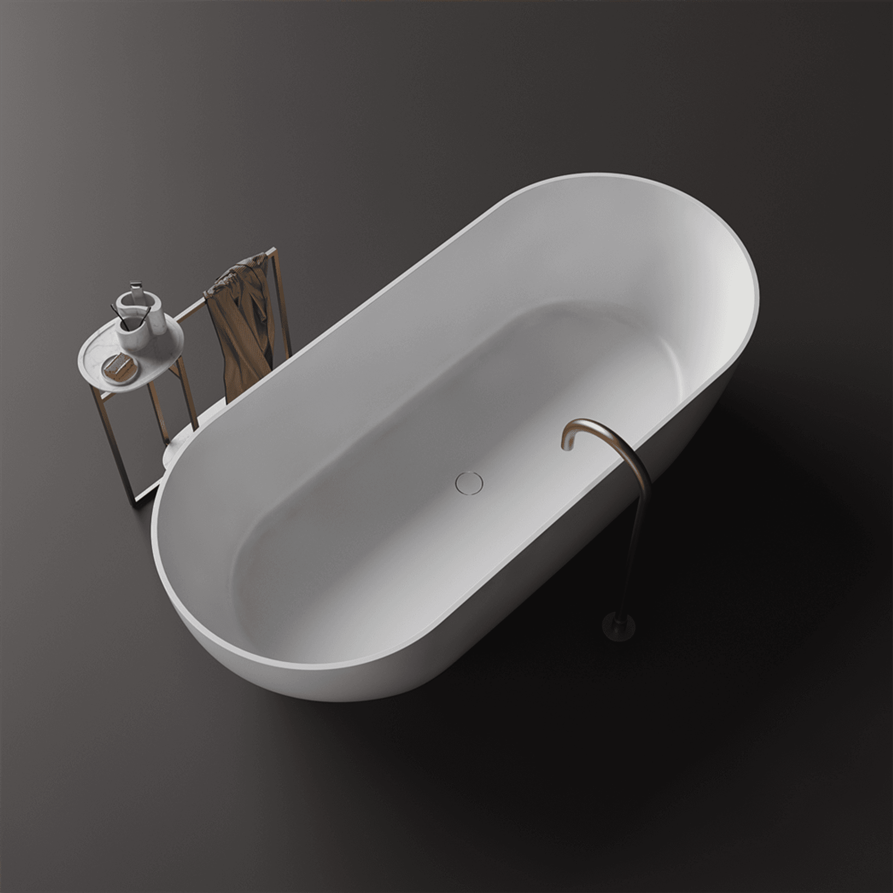 Slimline Justina Lightweight Stone Bath Various Sizes