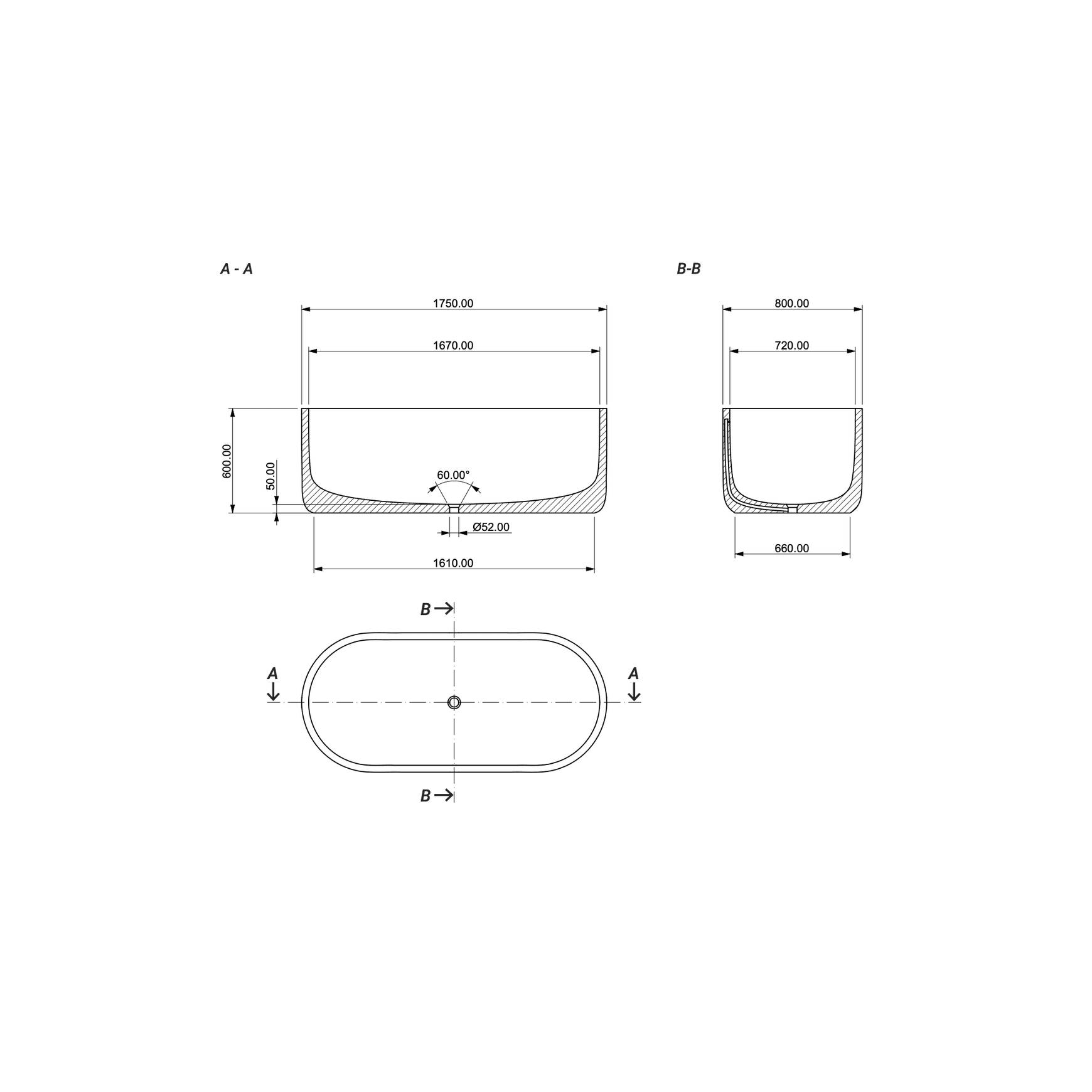Aqvato Nais Bath Tub
