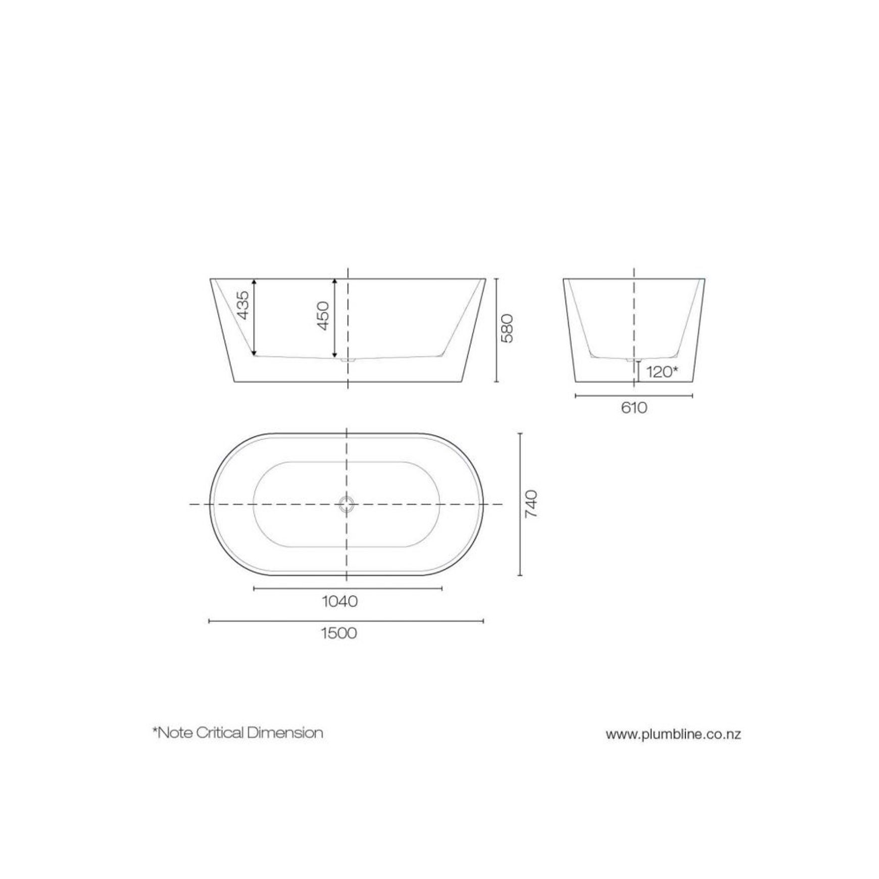 Tondo 1500 Freestanding Bath