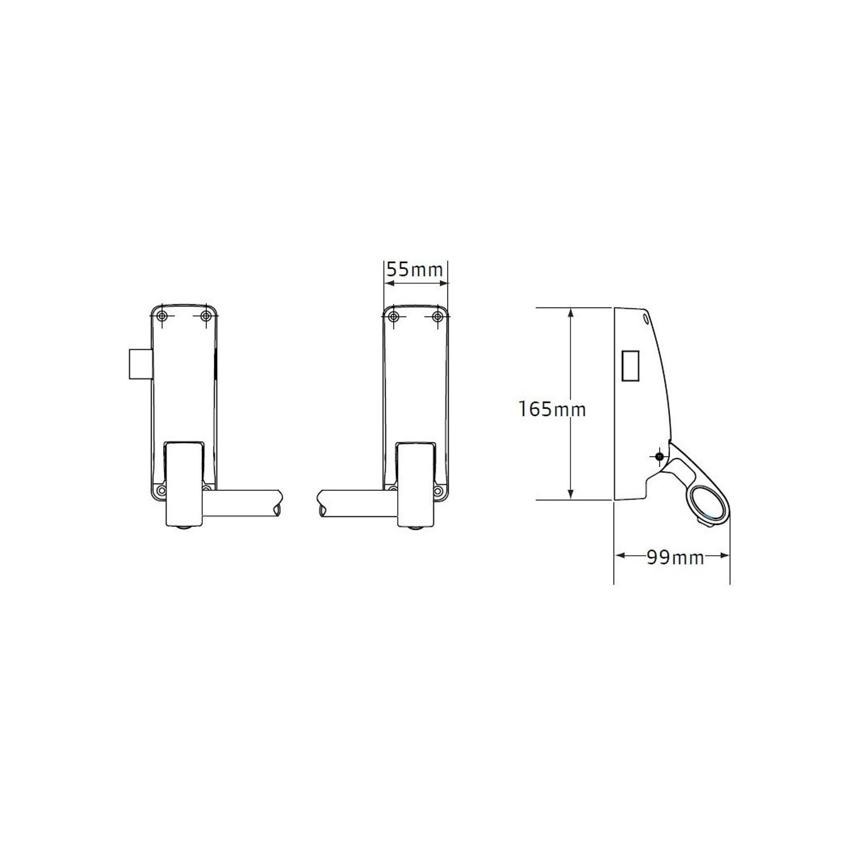 Briton Panic Bar Pack Outside Lever with Cylinder