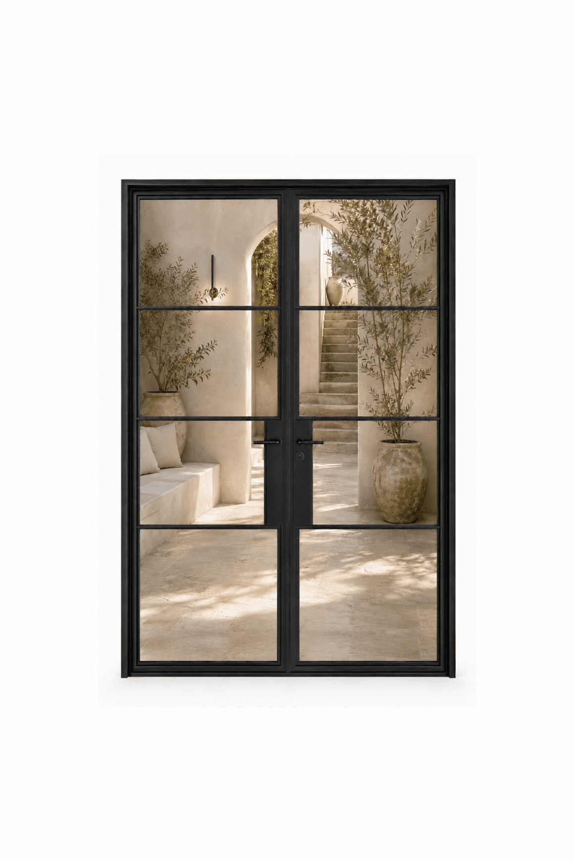 8-Lite Double Door l SD4 l Steel Doors