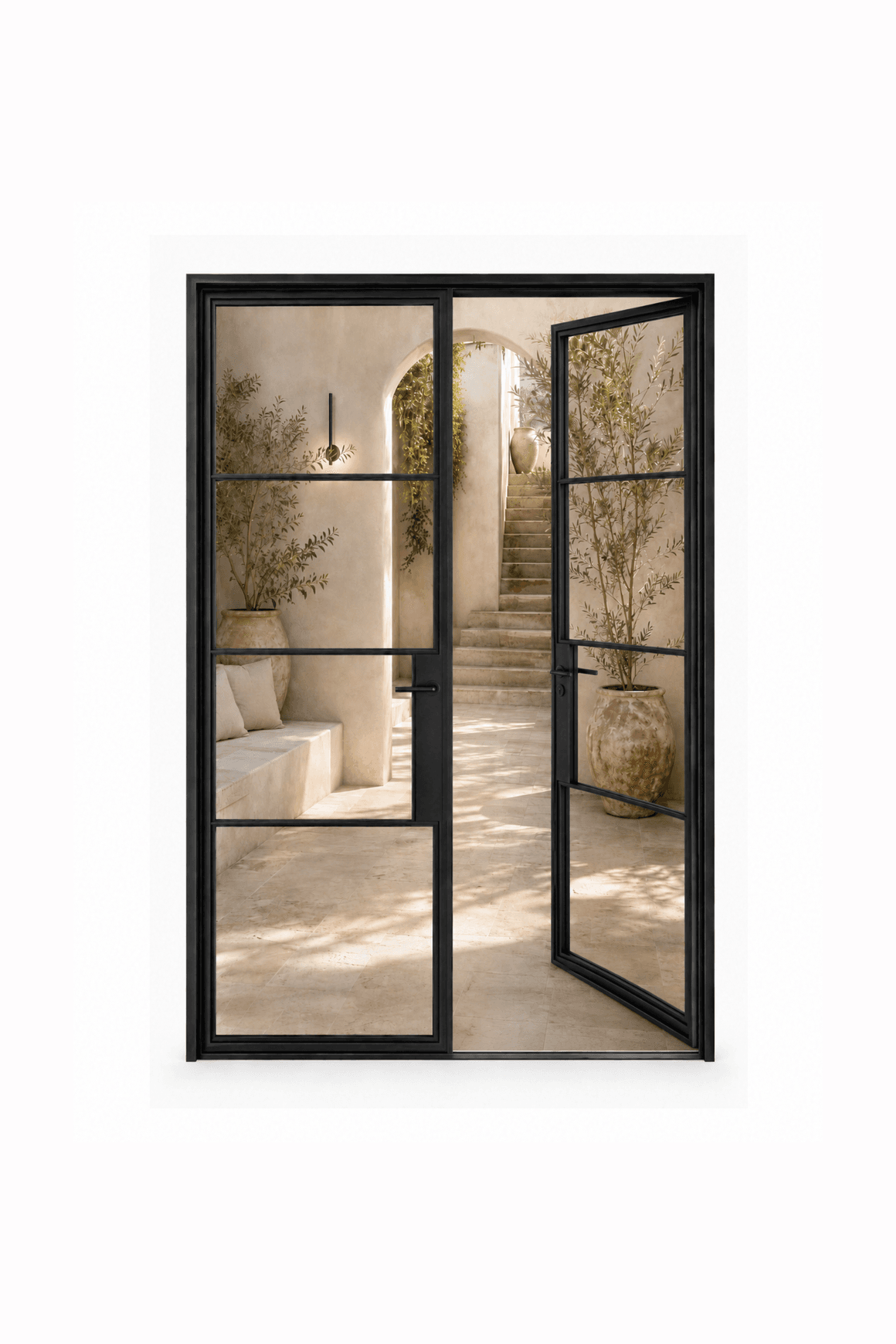 8-Lite Double Door l SD4 l Steel Doors