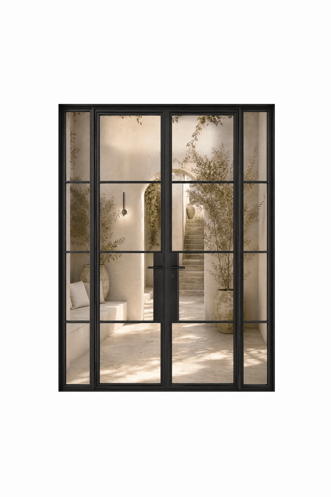 Single Door with Twin Sidelights l SD8 l Steel Doors