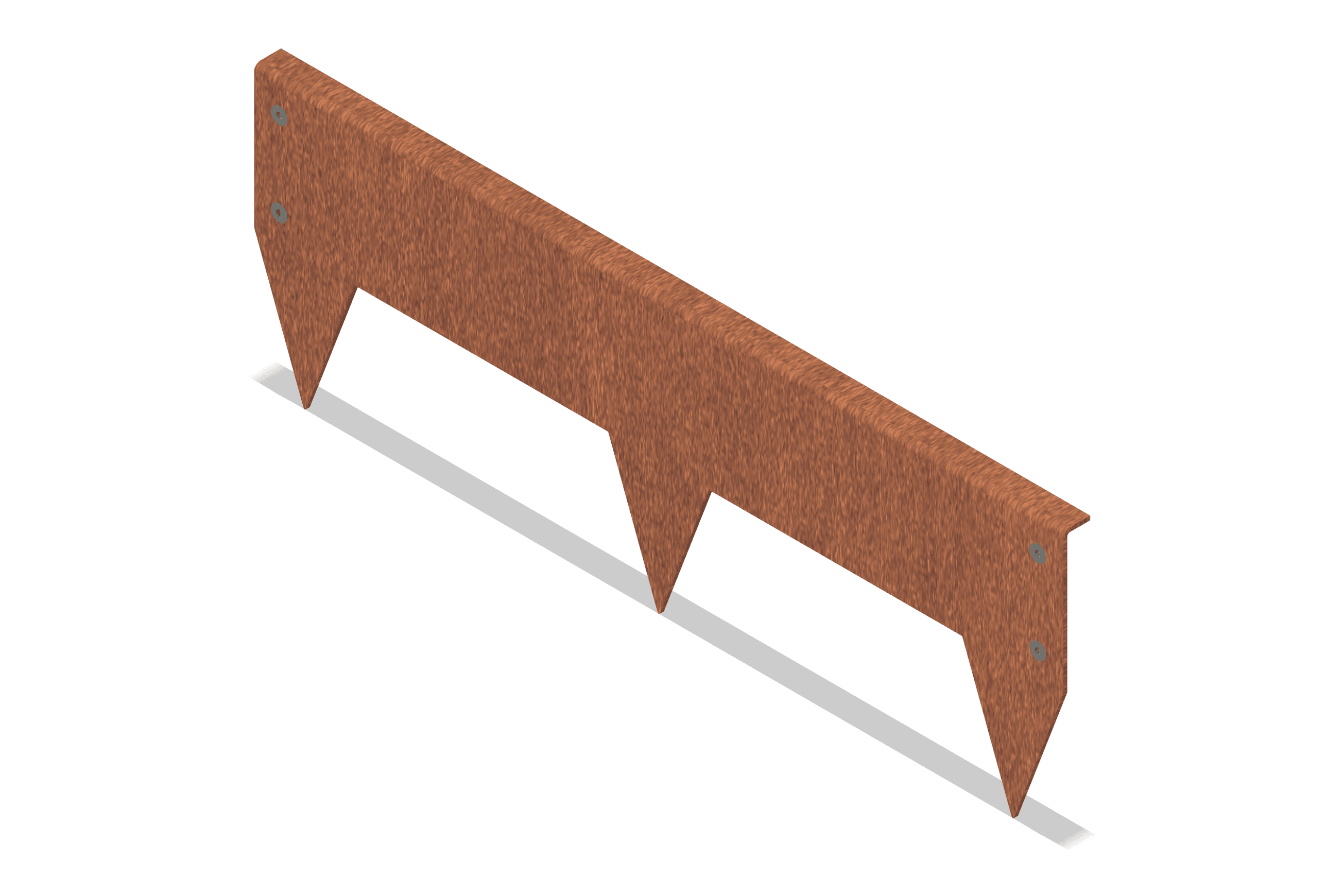 100 mm TerraEdge Rigid Corten Steel Garden Edging