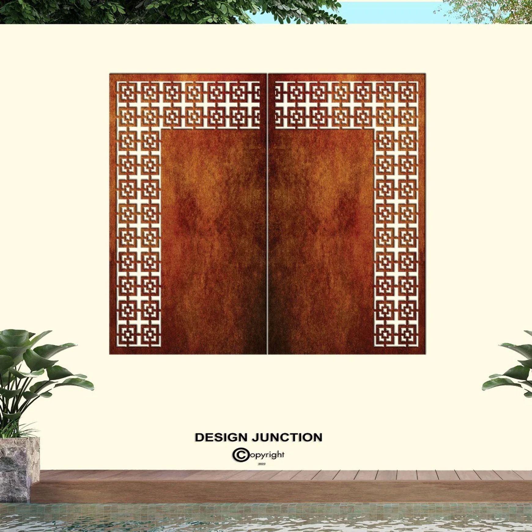 Fence Panel / Balustrade - Vertical Square Trim