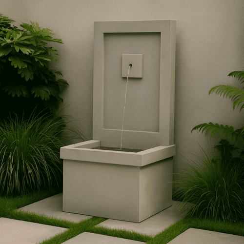 Rectangular Wall Single Spout Fountain