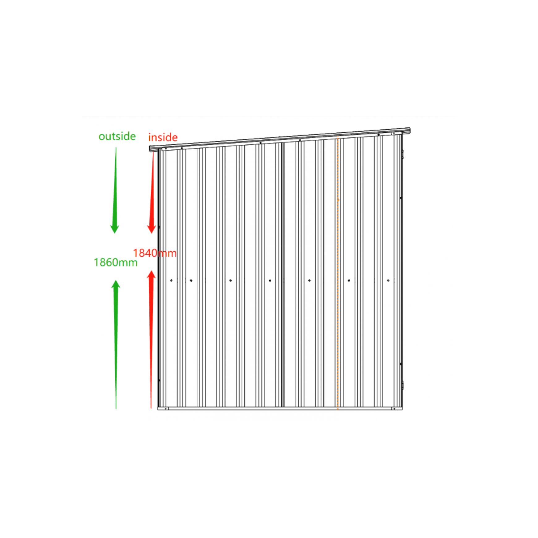 Garden Sheds Grey | YH-F0806-H200-Grey-AKL