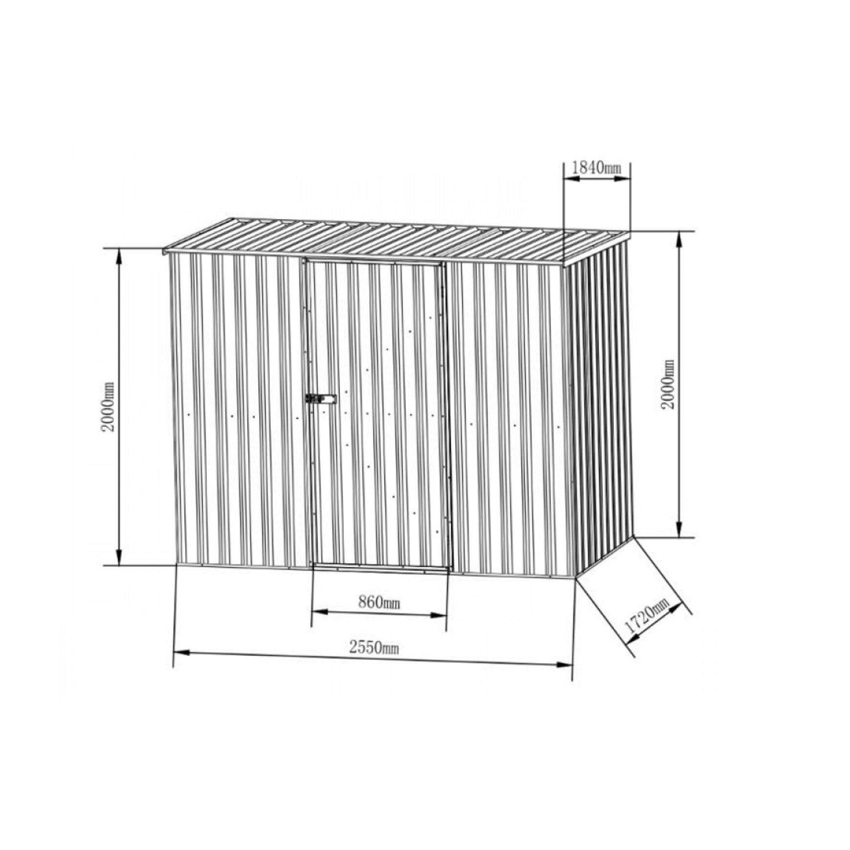 Garden Sheds Grey | YH-F0806-H200-Grey-AKL
