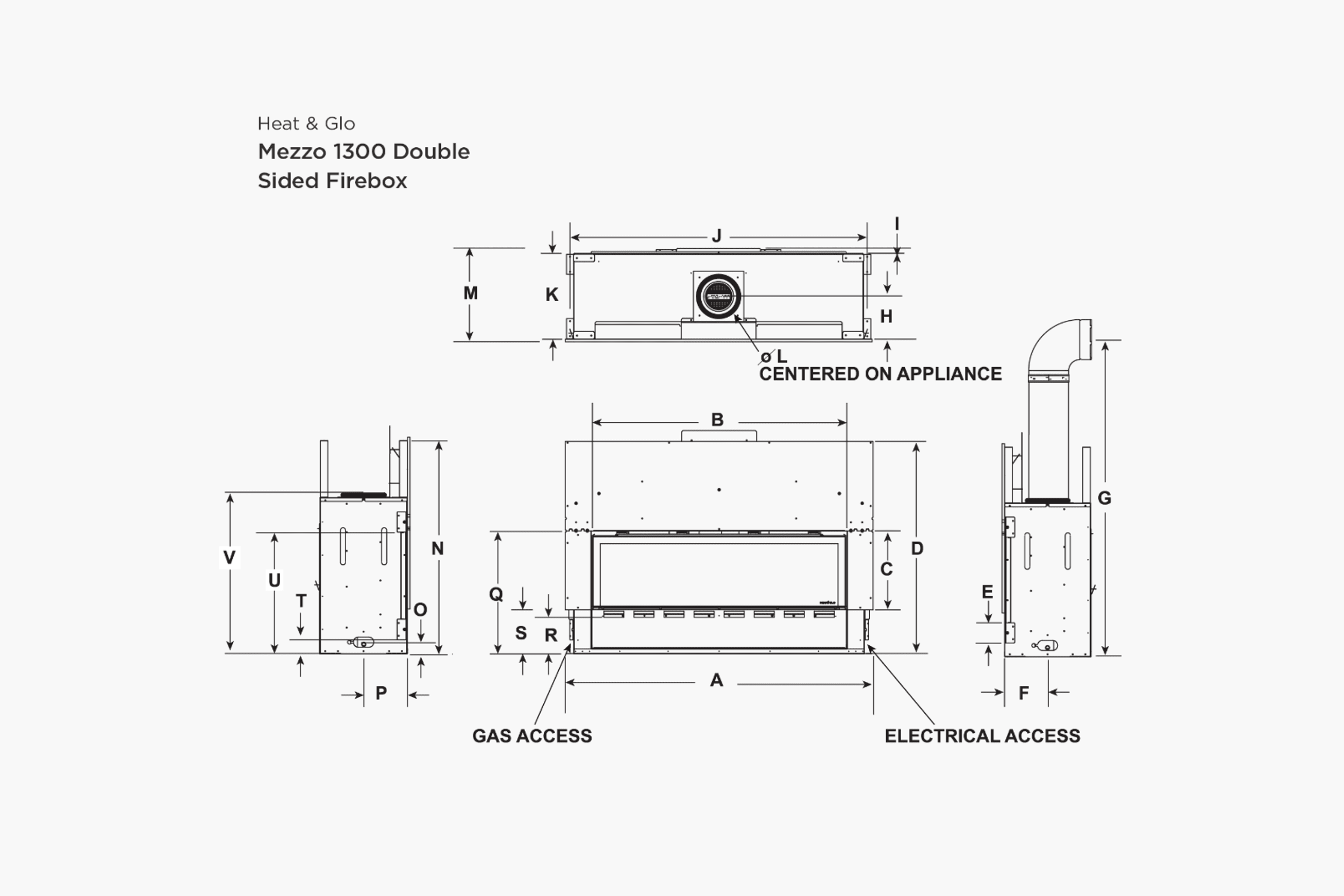 Mezzo Series Double Sided | Gas Fireplace