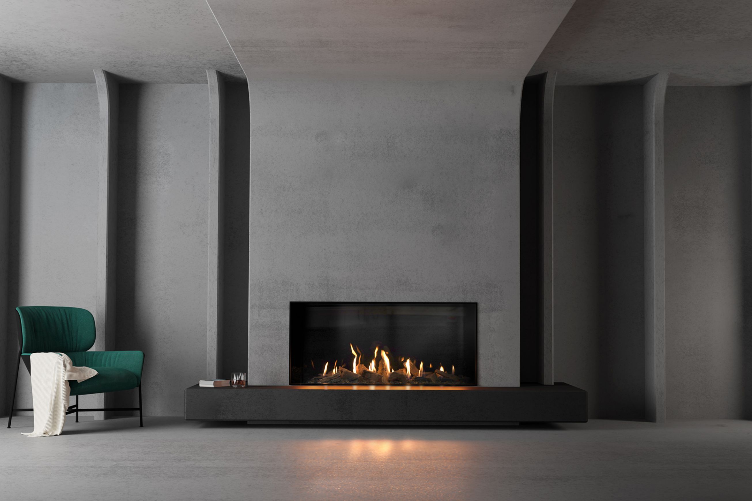 MODE KS1460 Single Sided Gas Fireplace