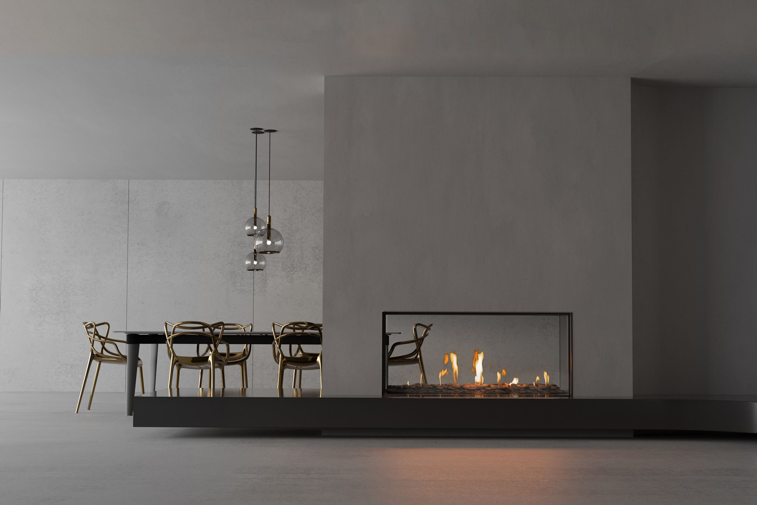 MODE KS1460 Double Sided Gas Fireplace