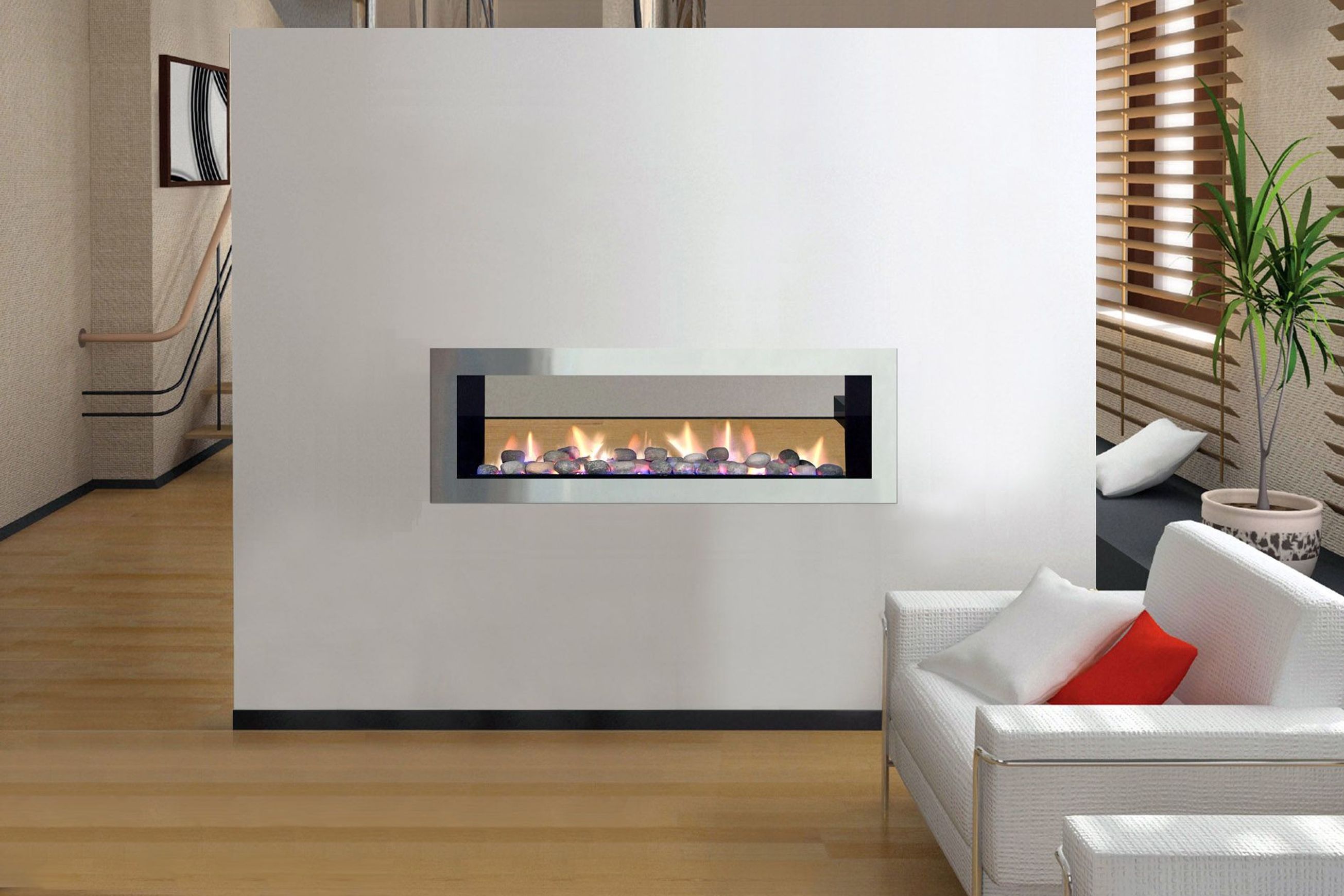Horizon Lowline Double Sided | Gas Fireplace