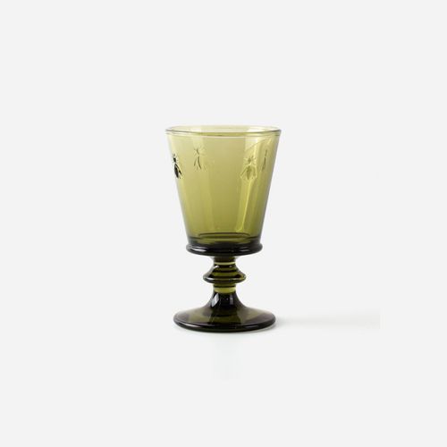 La Rochere Bee Wine Glass - Olive Green