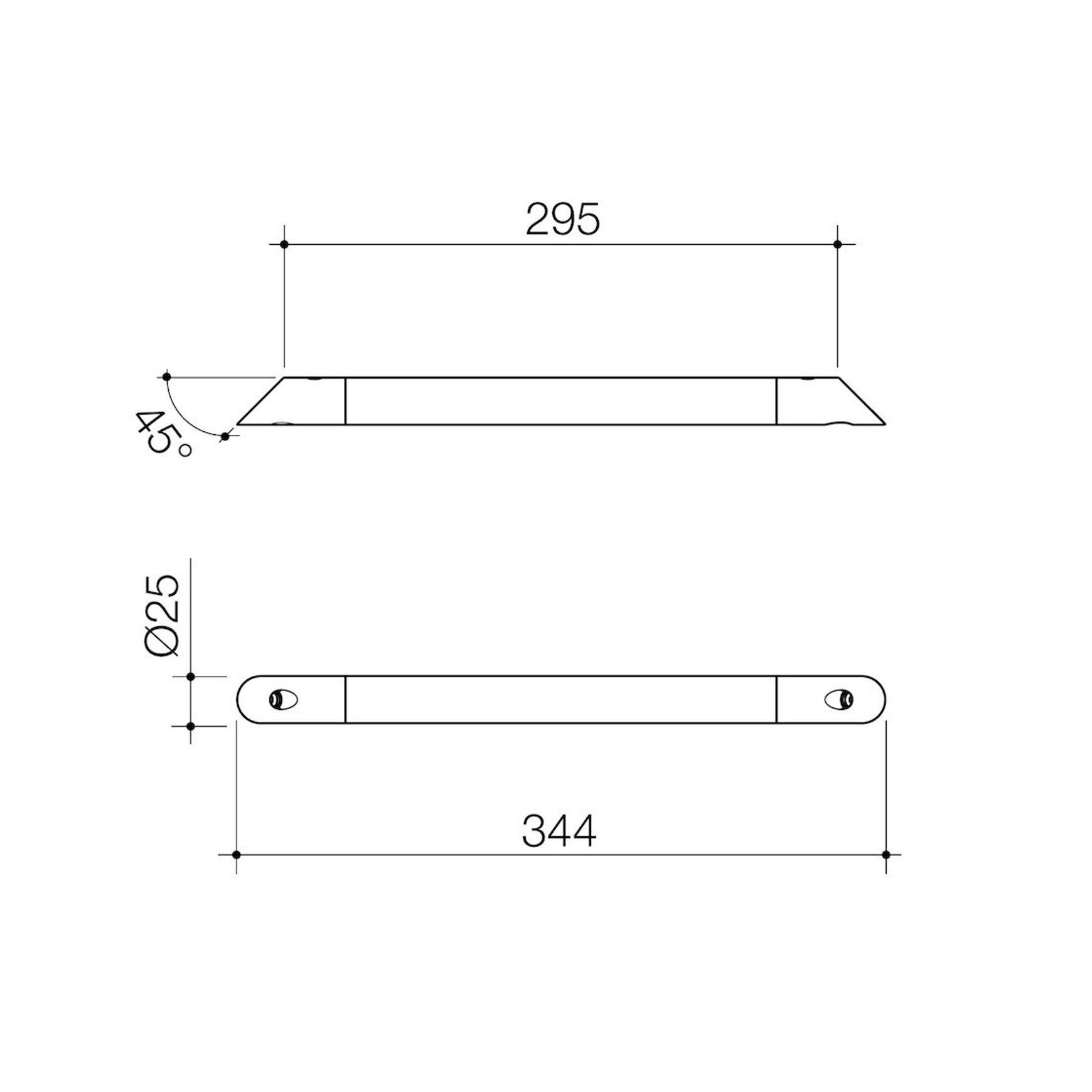 Opal Support Corner Shower Rail