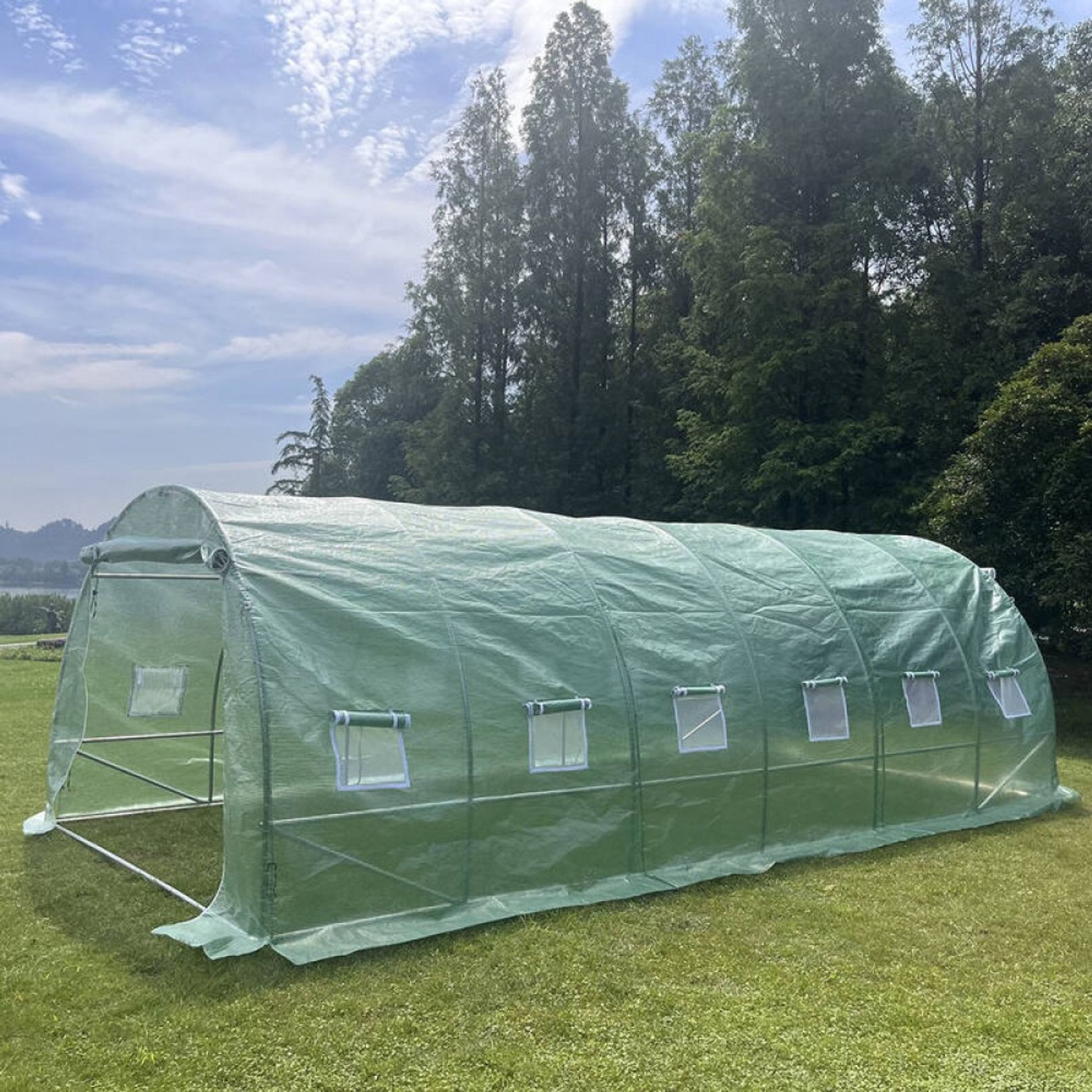 Strong Tunnel Greenhouse Galvanised Frame | 6m