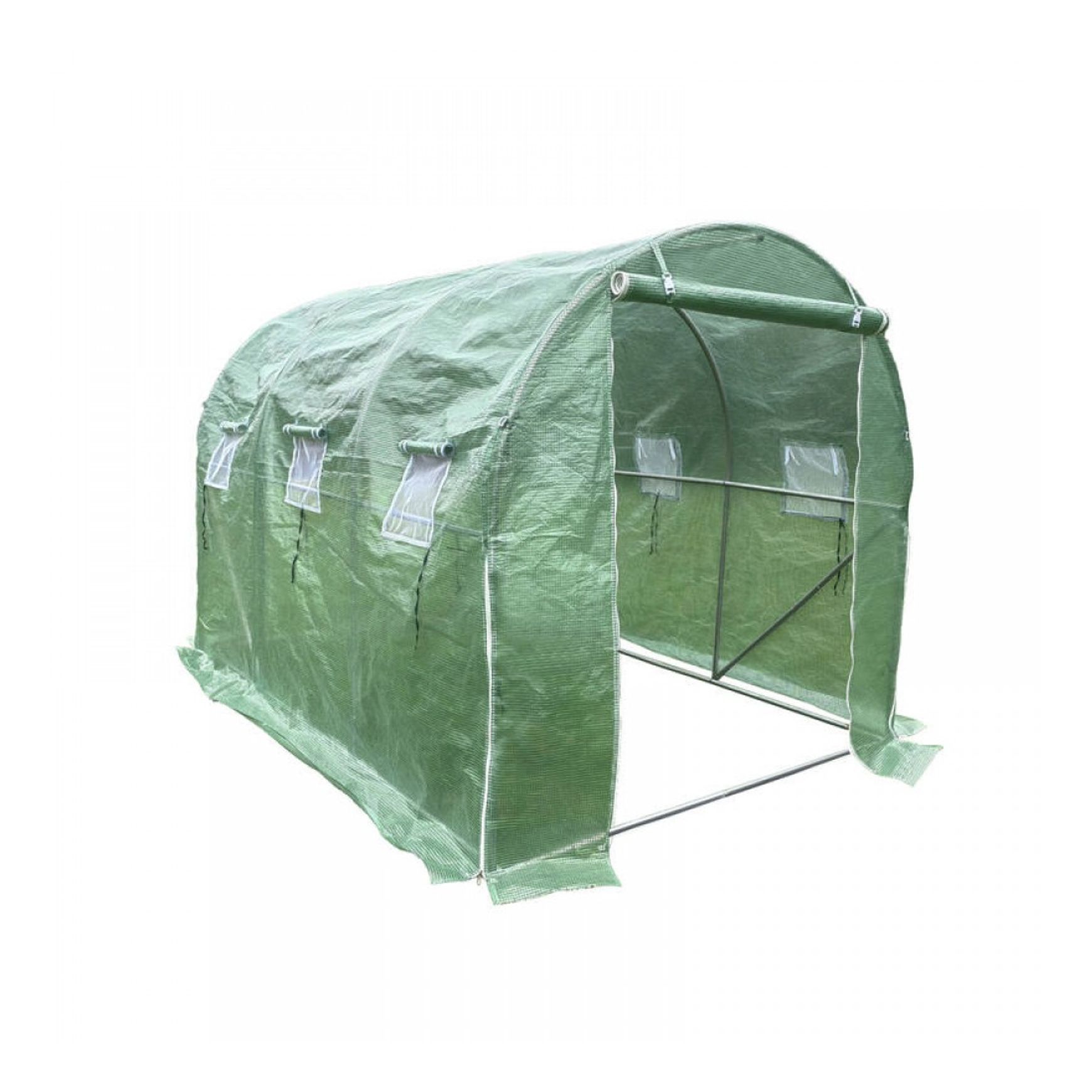 Strong Tunnel Greenhouse Galvanised Frame Side Open | 3m