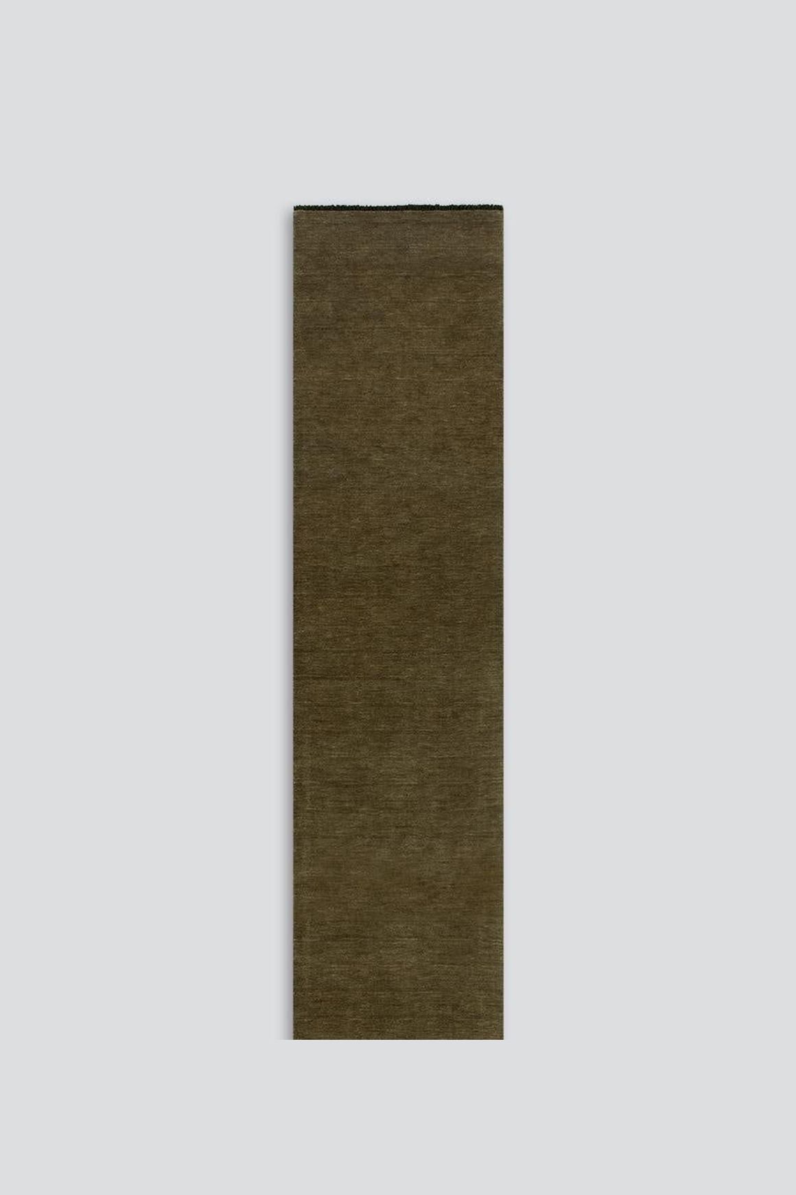 Baya Sandringham 100% NZ Wool Floor Runner Rug - Moss