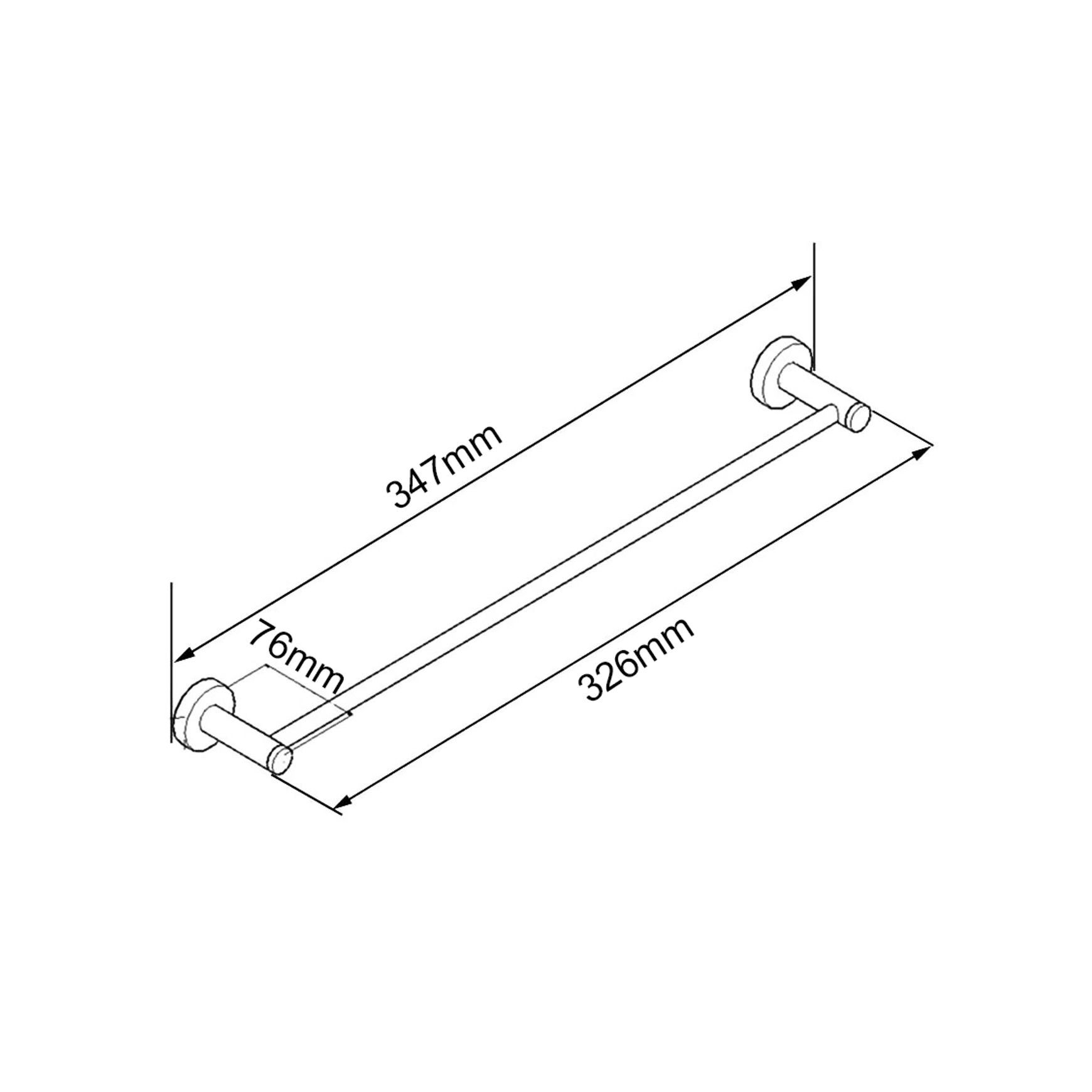 Lucid Pin Hand Towel Rail Matte Black