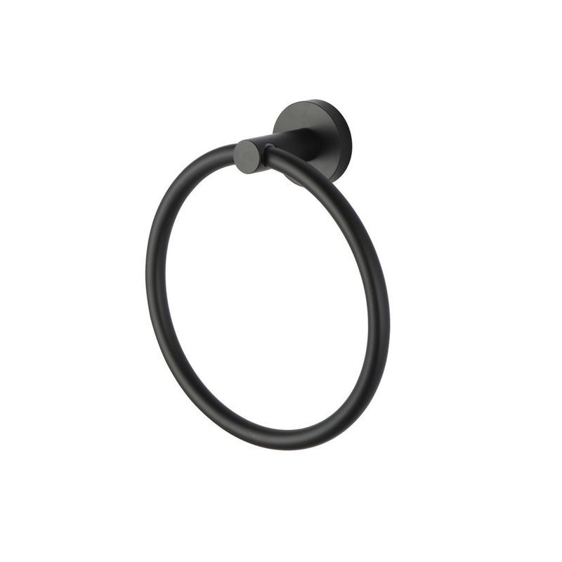 Lucid Pin Hand Towel Ring Matte Black