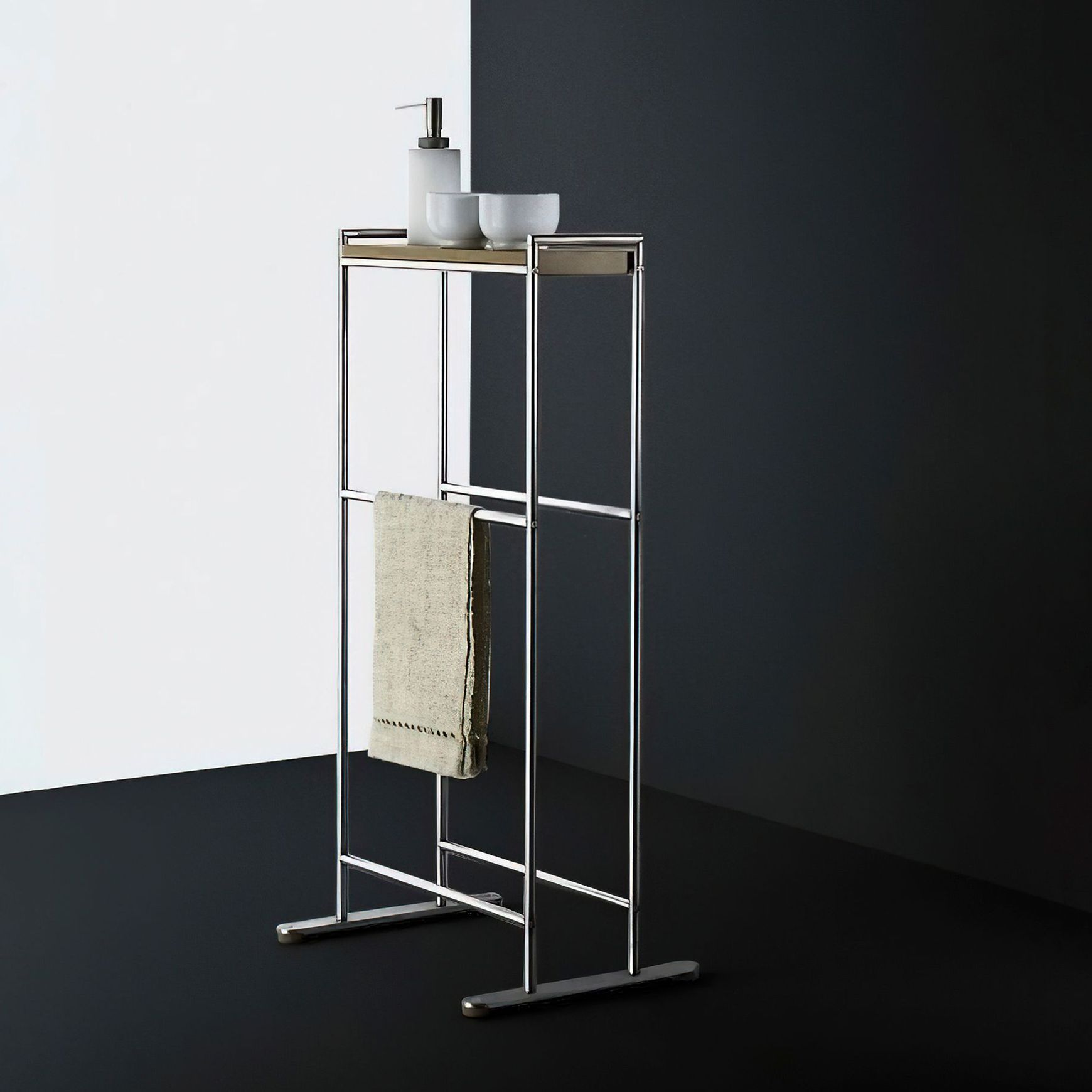 Minimal Free-standing Towel Holder by Boffi