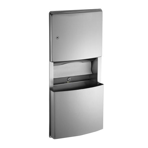 ASI Roval Recessed Mounted Paper Towel Dispenser and Waste Bin
