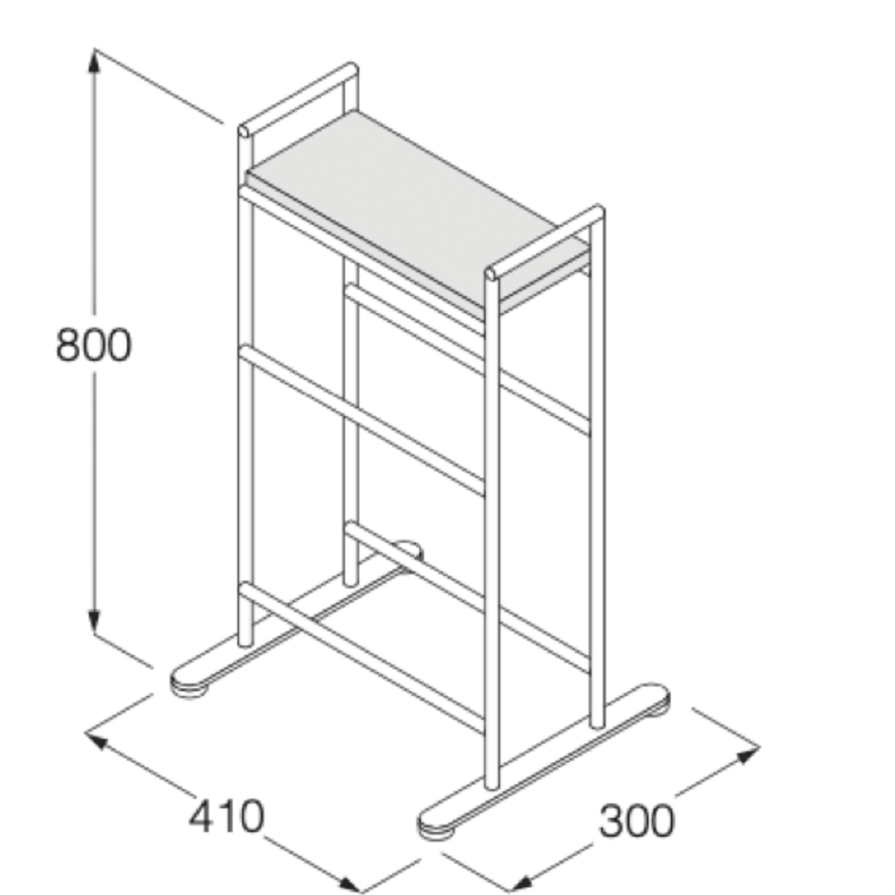 Minimal Free-standing Towel Holder by Boffi