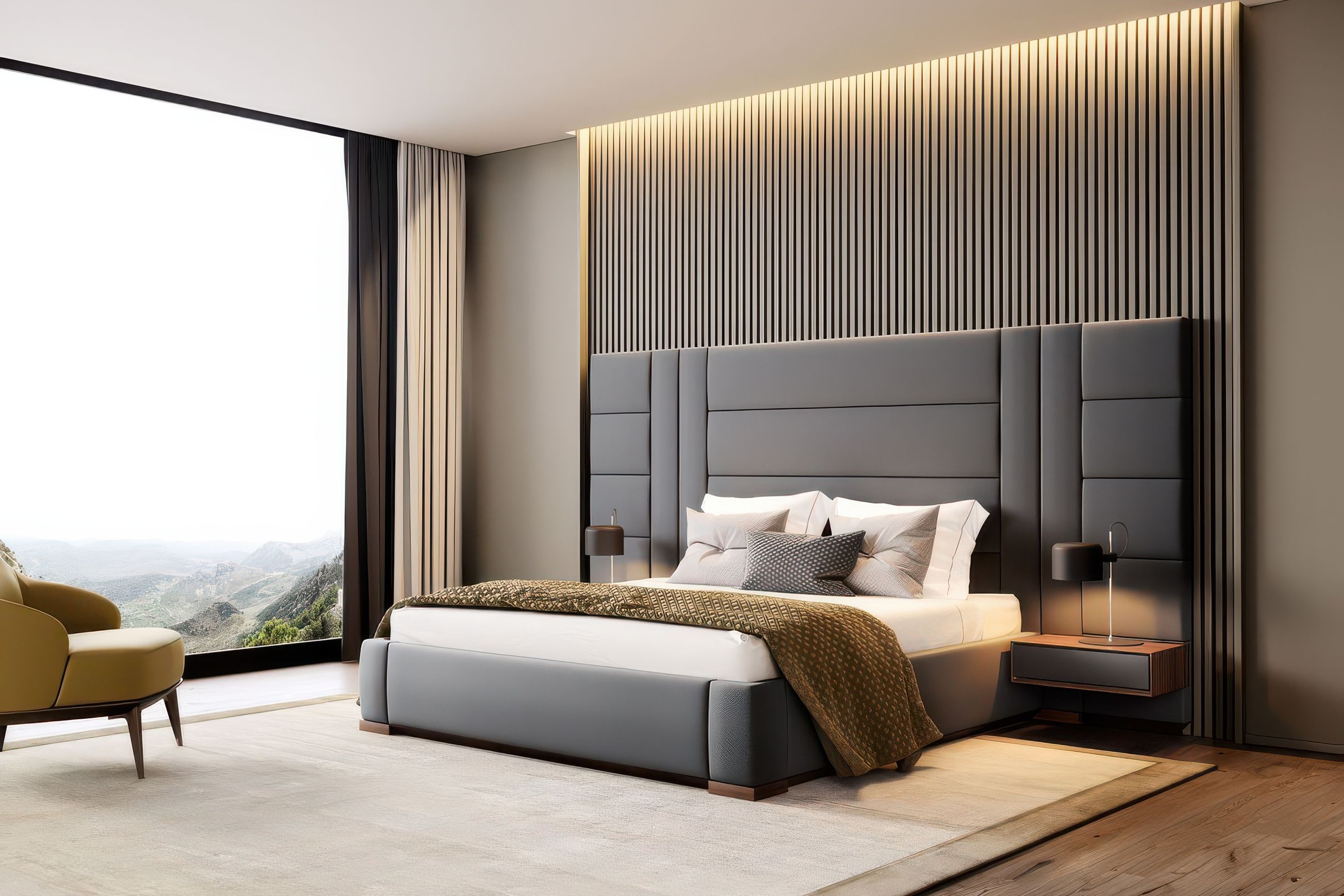 Bed Back Cushion Wall