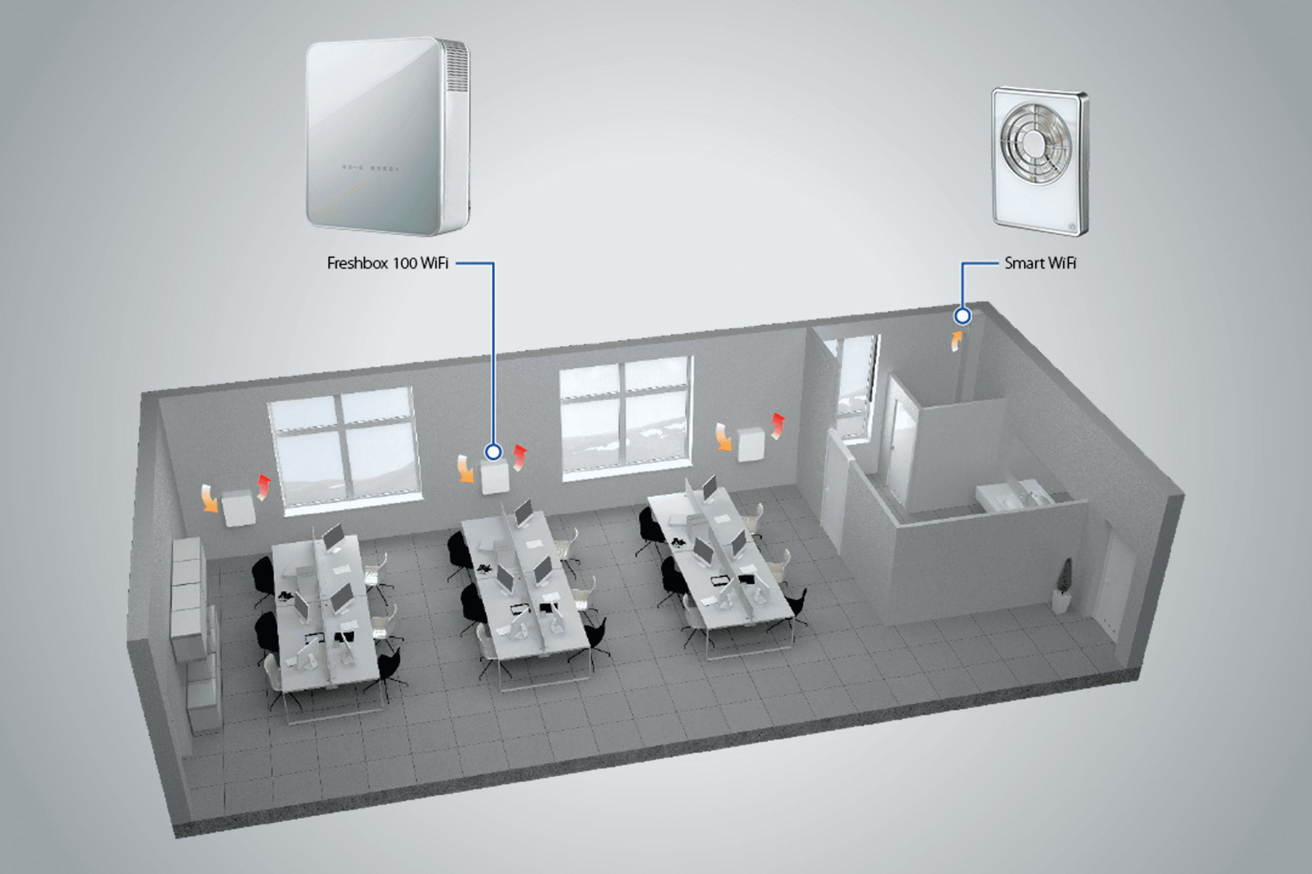 Freshbox 100 WIFI - Decentralised Ventilation System