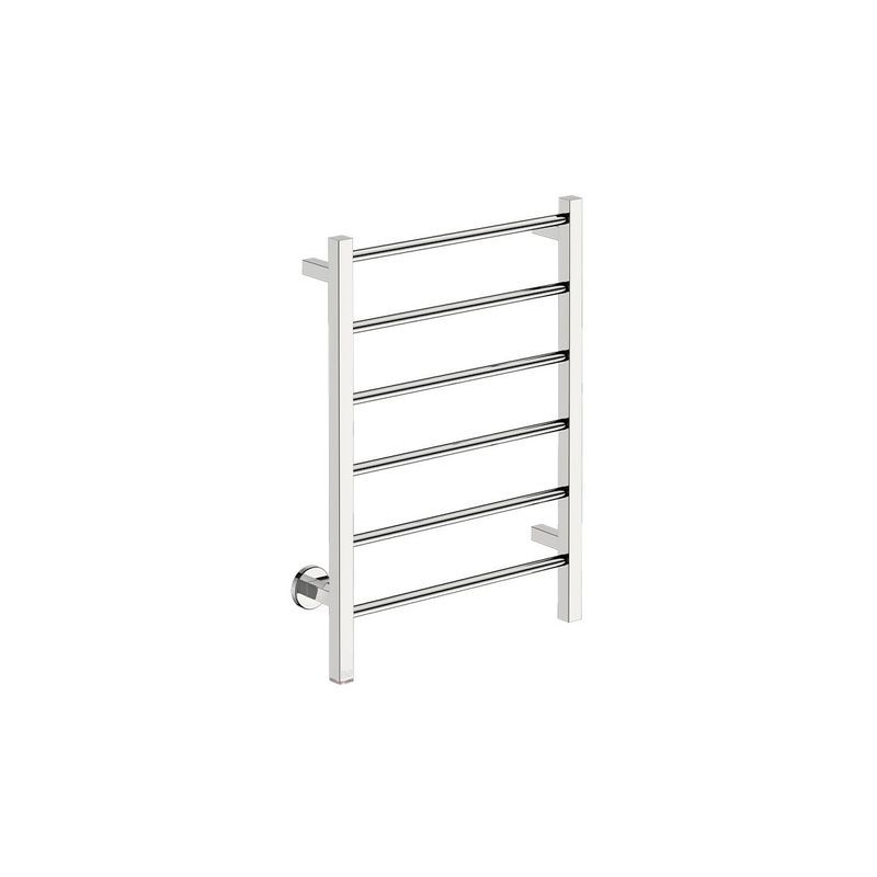 CONTOUR 6 Bar 530mm Straight Heated Towel Rail with PTSelect Switch