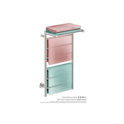 EDGE 10 Bar 500mm Straight Heated Towel Rail